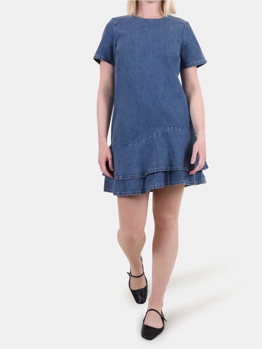 Steve Madden - Tina Dress, Washed Blue Denim